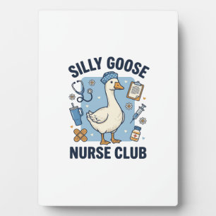 Silly Goose Nurse Club Funny Nurse Vector Design_1 Plaque