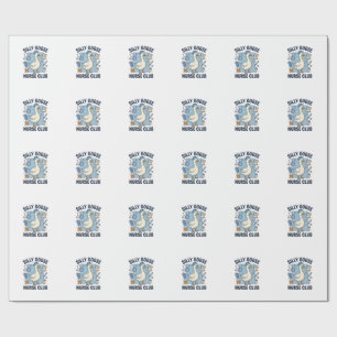 Silly Goose Nurse Club Funny Nurse Vector Design_1 Wrapping Paper