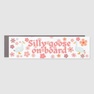 Silly Goose on Board Car Magnet