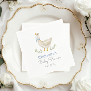 Silly Goose on the loose Baby Boy Shower Napkins