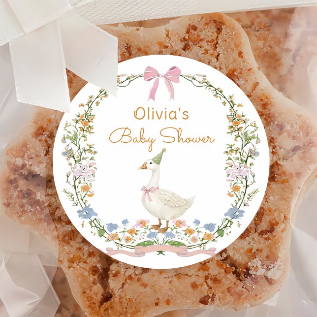 Silly Goose on the loose Baby Shower Sticker (Creator Uploaded)
