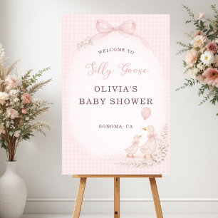 Silly Goose on the Loose Baby Shower Welcome Sign