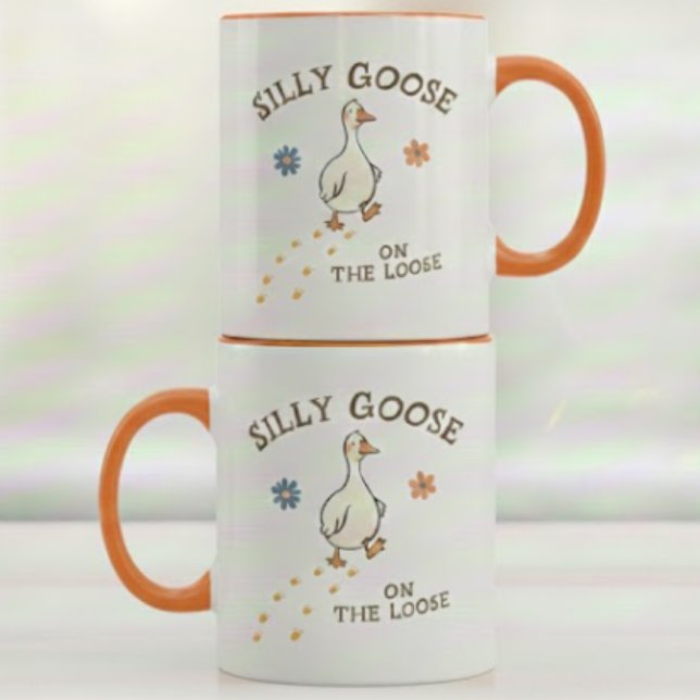 Silly Goose on the Loose Cute Funny Quote Mug (Creator Uploaded)