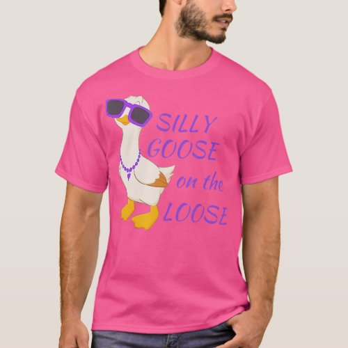 Silly Goose On The Loose Funny Boys Girls Kids Tee