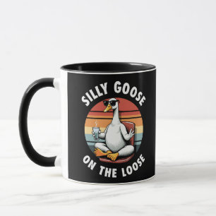 Silly Goose on the Loose Meditation Yoga Retro Mug