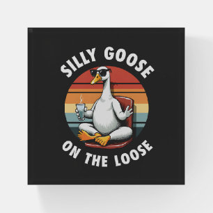 Silly Goose on the Loose Meditation Yoga Retro Paperweight