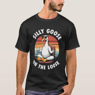 Silly Goose on the Loose Meditation Yoga Retro T-Shirt