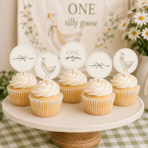 Silly Goose One Birthday party Kids' Labels