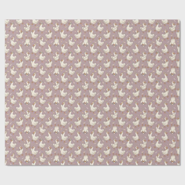 Silly Goose Party – Quirky Birthday Design Wrapping Paper (Flat)