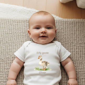 Silly Goose Personalized Gift Newborn Baby Bodysuit