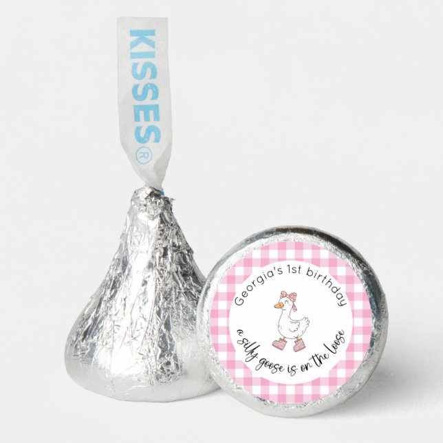 Silly Goose Pink Birthday Hershey®'s Kisses® (Front)