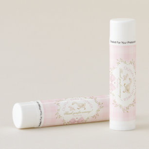 Silly Goose Pink Gingham Baby girl Shower Lip Balm