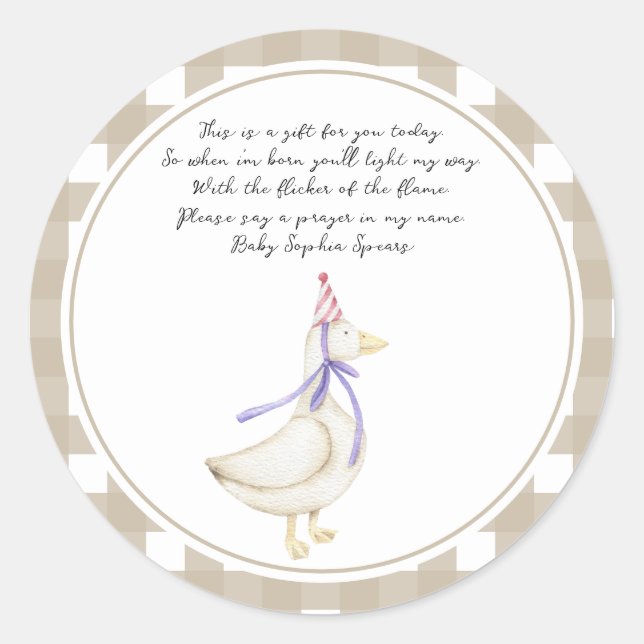 Silly Goose Pray Candle Classic Round Sticker (Front)