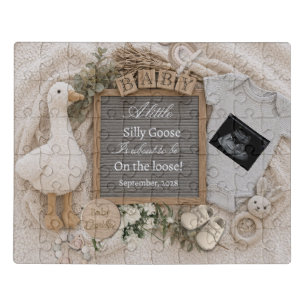 Silly Goose Pregnancy Announcement keepsake Jigsaw Puzzle