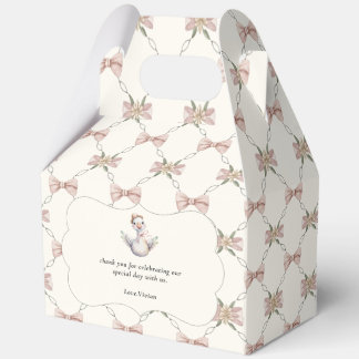 Silly Goose Preppy Bow Baby Shower Favor Boxes