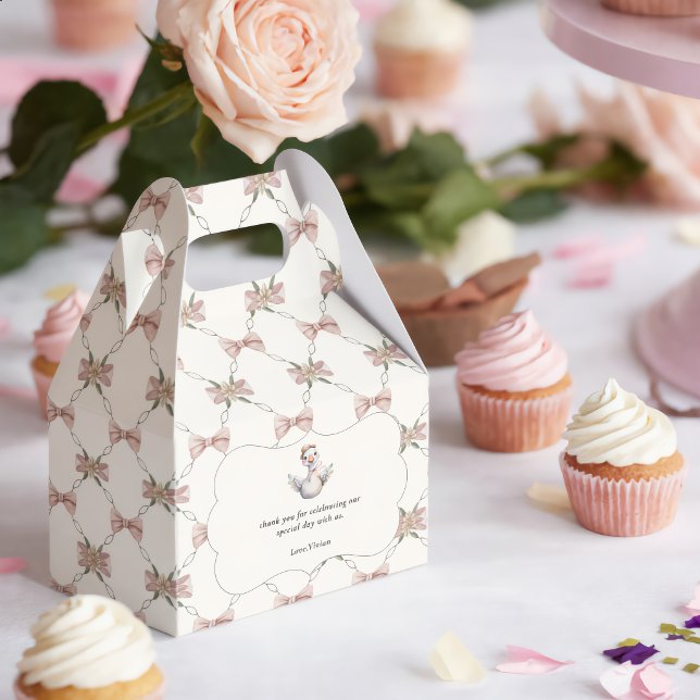 Silly Goose Preppy Bow Baby Shower Favor Boxes (Creator Uploaded)