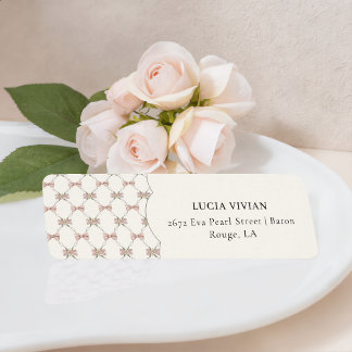 Silly Goose Preppy Bow Baby Shower Label