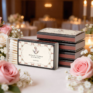 Silly Goose Preppy Bow Baby Shower Matchboxes