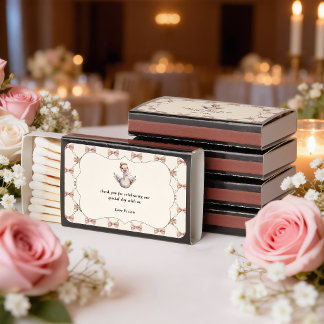 Silly Goose Preppy Bow Baby Shower Matchboxes