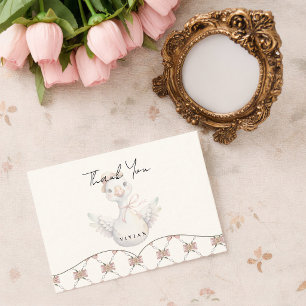 Silly Goose Preppy Bow Blank Thank You Card