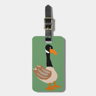 Silly Goose Primitive Art Luggage Tag