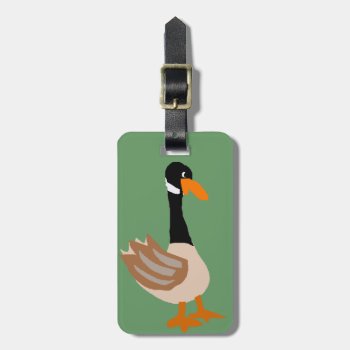Silly Goose Primitive Art Luggage Tag by naturesmiles at Zazzle