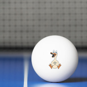 Silly Goose, Quirky, Funny Cartoon Goose Ping Pong Ball
