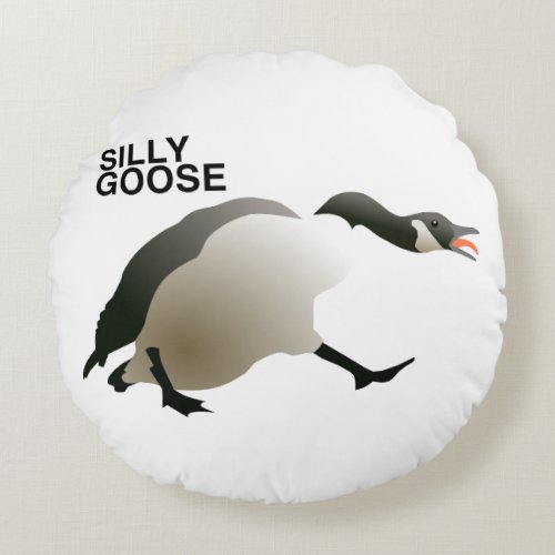 Silly Goose Round Pillow