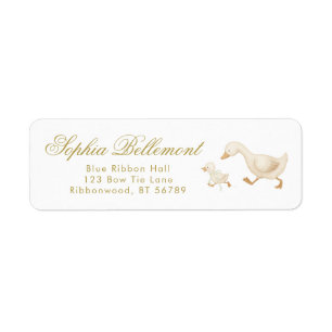 Silly Goose Sage Baby Shower Return Address Label