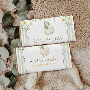 Silly Goose Sage Green Gender Neutral Baby Shower Hershey Bar Favors