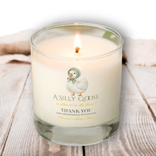 Silly Goose Sage Green Gender Neutral Baby Shower Scented Candle