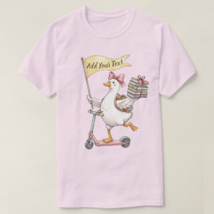 Silly Goose Scooter Back to School Customizable T-Shirt