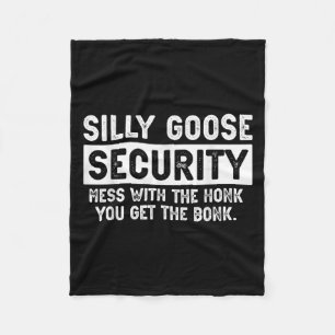 Silly Goose Security Funny Halloween Costume  Fleece Blanket