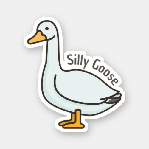 Silly goose sticker