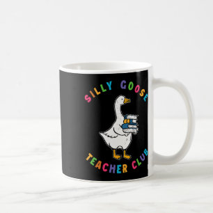 Silly Goose Teacher Club Colorful Print Goose Back Coffee Mug