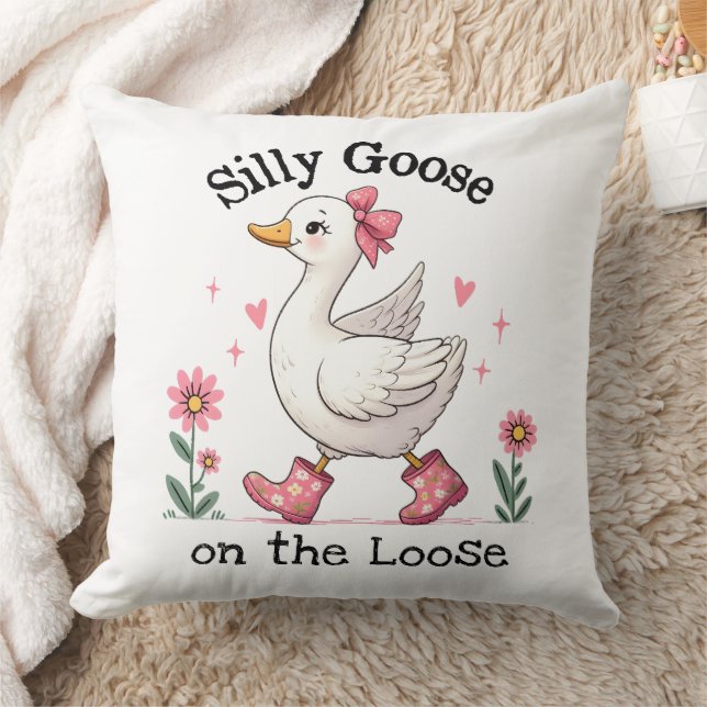 Silly Goose Throw Pillow (Blanket)