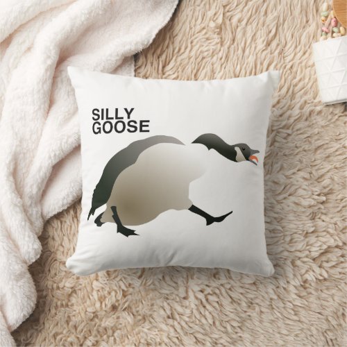 Silly Goose Throw Pillow