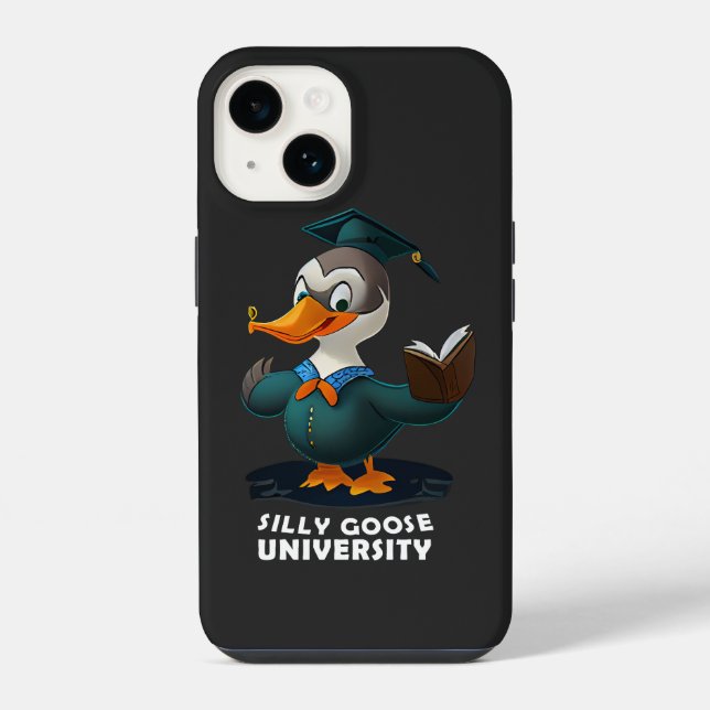Silly Goose University Student Funny Iphone Case (Back)