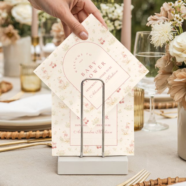 Silly Goose Vintage Baby Shower Napkins (Creator Uploaded)