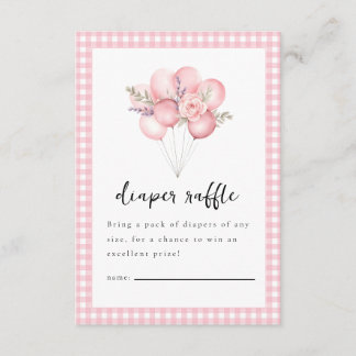Silly Goose Watercolor Girl Baby Shower Enclosure Card