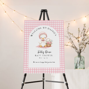 Silly Goose Watercolor Girl Baby Shower Welcome  Foam Board