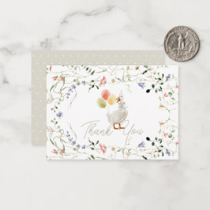 Silly Goose Wildflower Baby Shower Thank You Note Card
