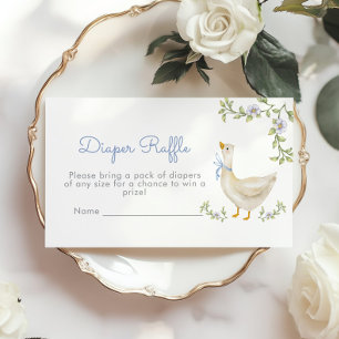 Silly Goose wildflower Diaper raffle ticket Enclosure Card