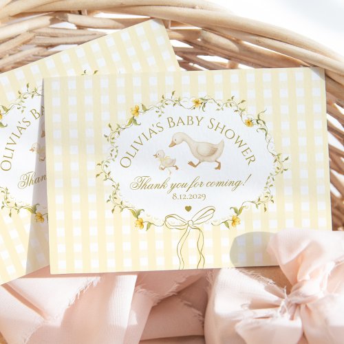 Silly Goose Wildflower Gingham Baby Shower
