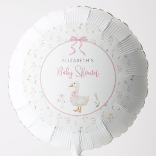 Silly Goose Wildflower Pink Bow Baby Shower Balloon