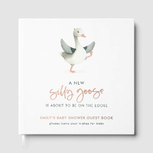 Silly Goose Wishes for Baby Shower Foil Guest Book