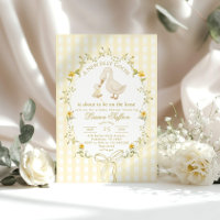 Silly Goose Yellow Gender neutral Bow Baby Shower