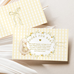 Silly Goose Yellow Gingham Books for baby Enclosure Card