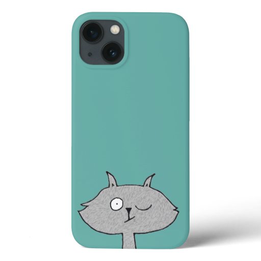 Silly Gray Cat iPhone 13 Case