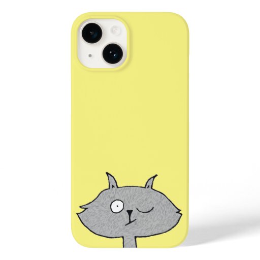 Silly Gray Cat Case-Mate iPhone 14 Case
